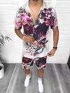 Compleu de vara camasa imprimeu + pantaloni 13274